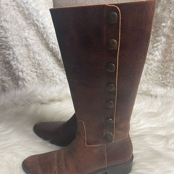 Women’s Nicole Boots Genuine Leather Distressed Brown Size 6.5M - Picture 5 of 12